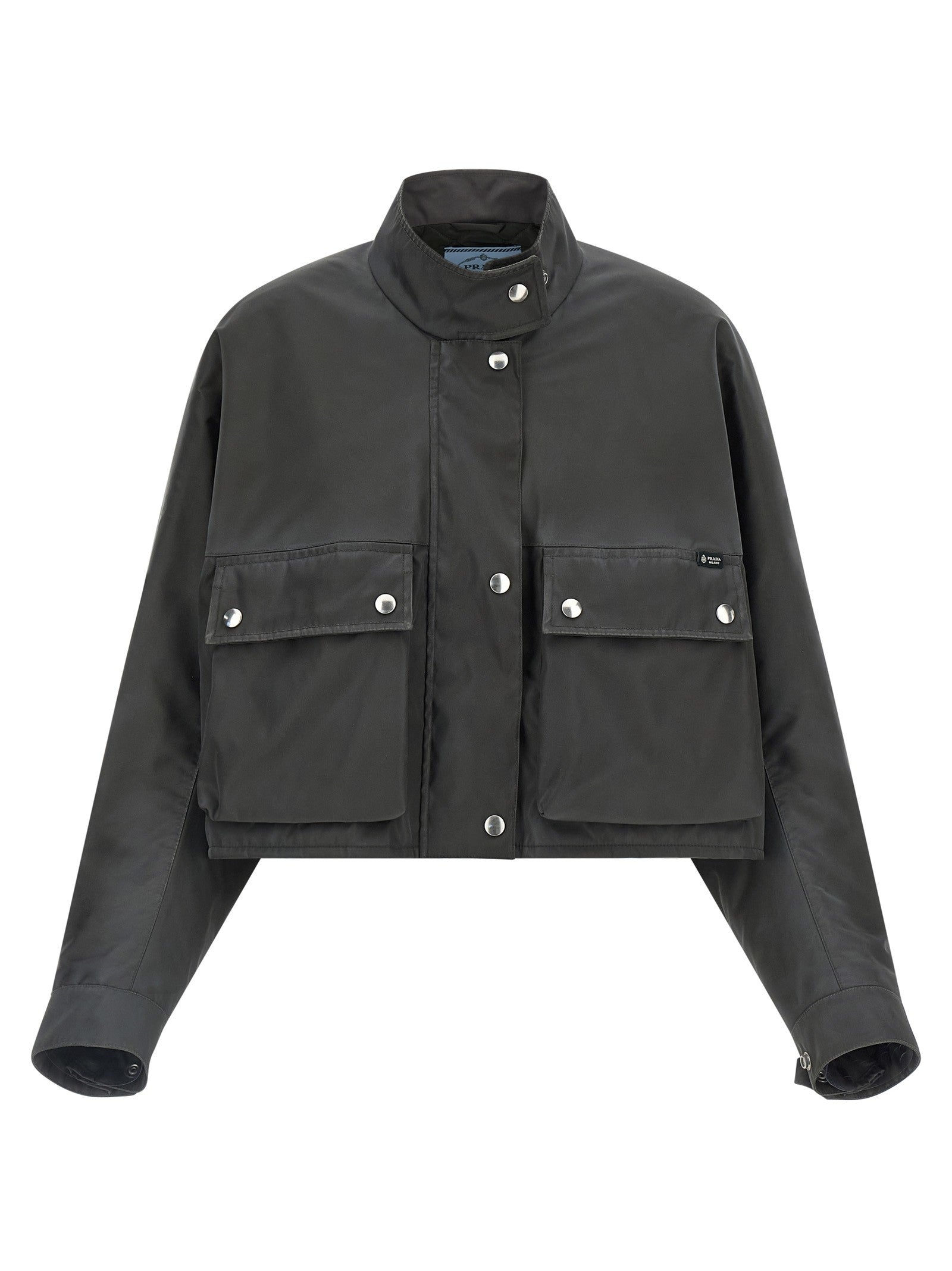 PRADA Cropped Jacket Grey