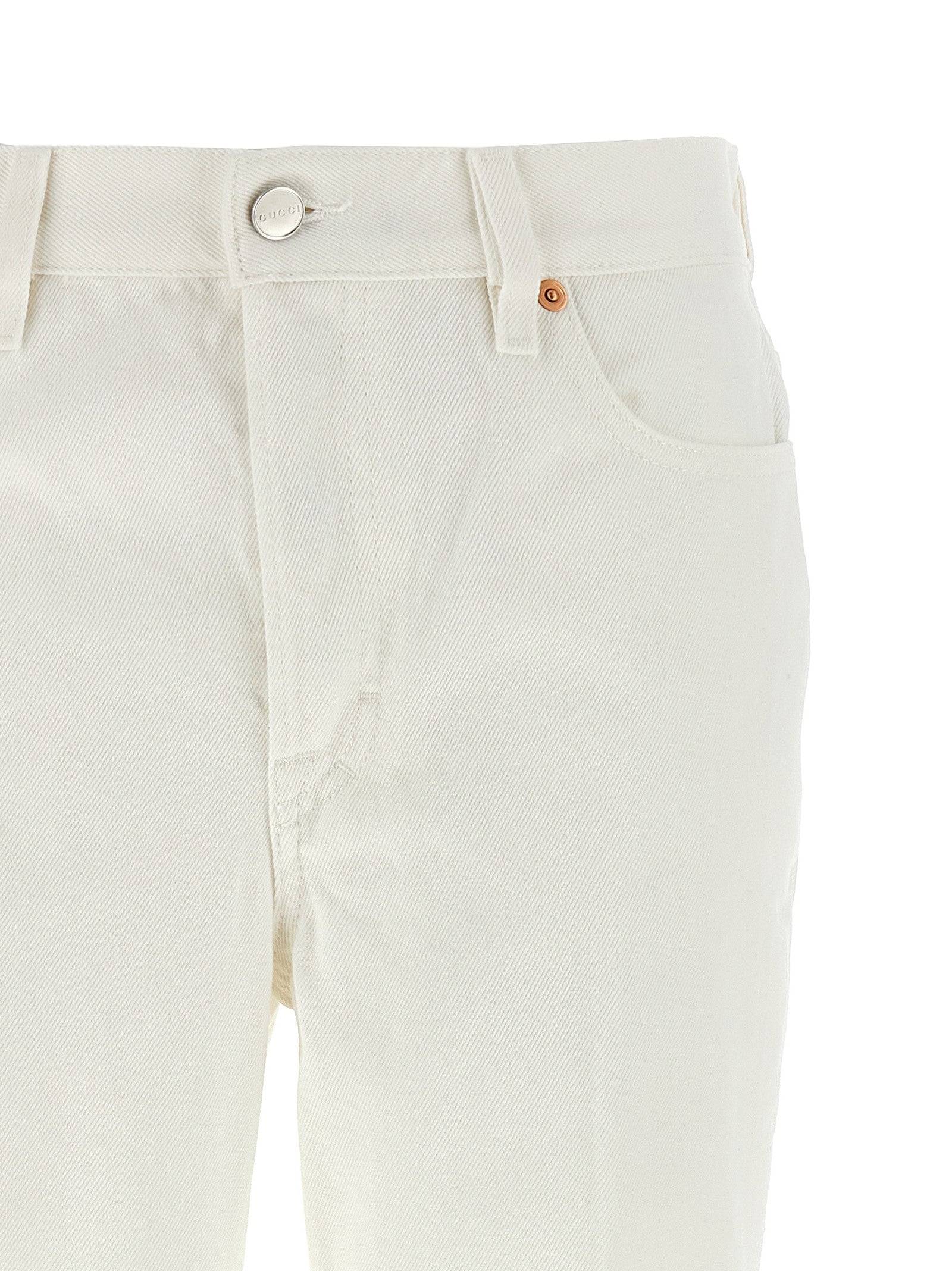 Gucci Cropped Jeans White