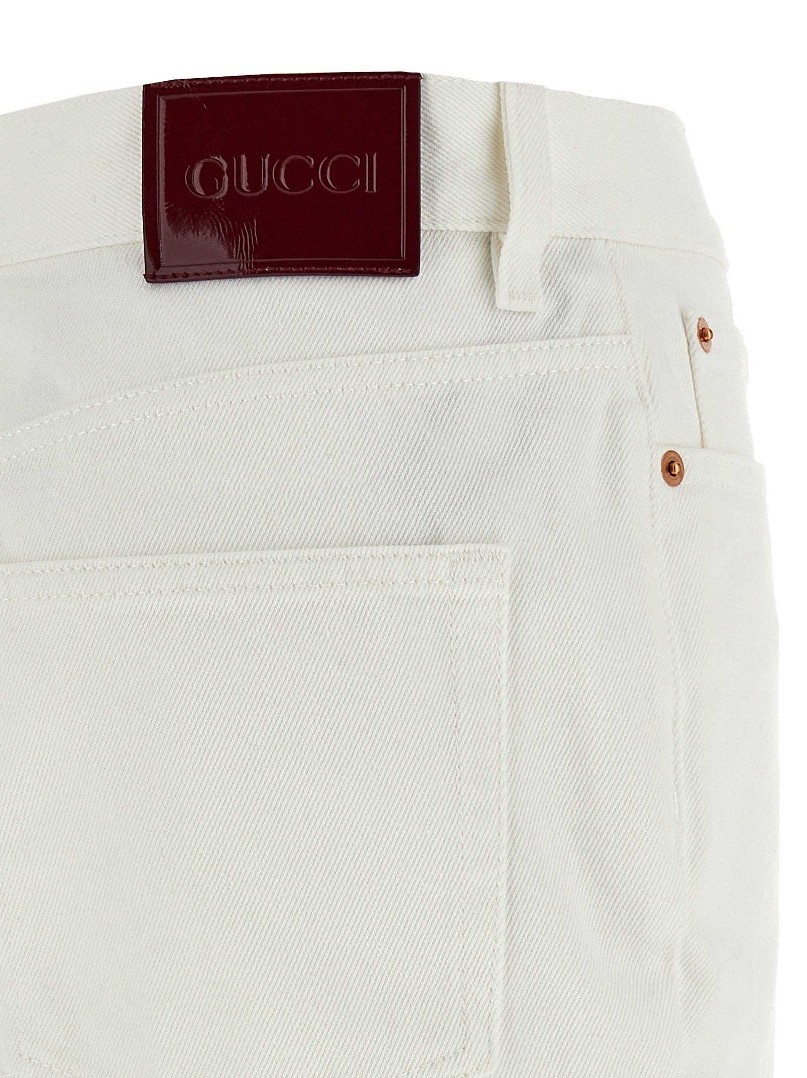 Gucci Cropped Jeans White