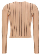 Elisabetta Franchi Cropped Knit Cardigan Blue, view 2