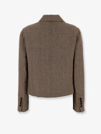 Brunello Cucinelli Women's Cropped Linen Jacket Beige