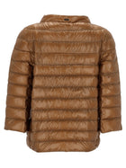 Herno Women's Cropped Padded Down Jacket Brown, view 2