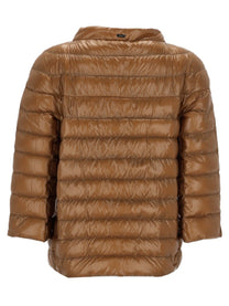 Herno Women's Cropped Padded Down Jacket Brown