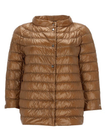 Herno Women's Cropped Padded Down Jacket Brown