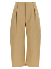 Loewe Cropped Pants Beige