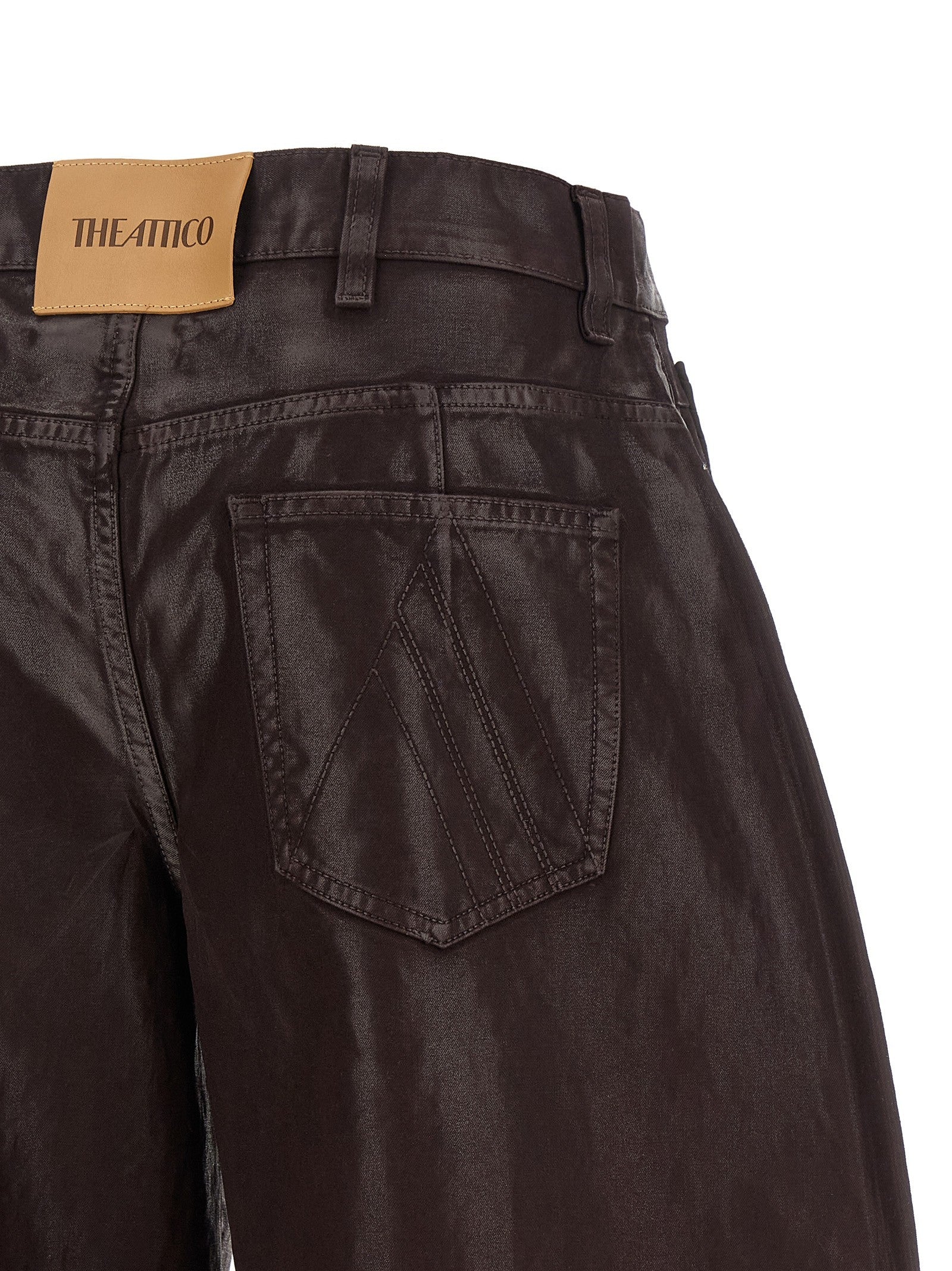 The Attico Cropped Pants Purple