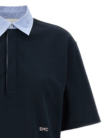 Stella McCartney Cropped Piquet Polo Blue