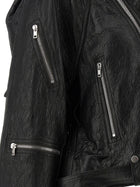 Rick Owens Cropped Scarf Flight Jacket Black, view 5