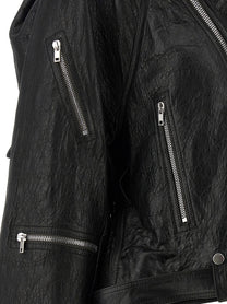 Rick Owens Cropped Scarf Flight Jacket Black