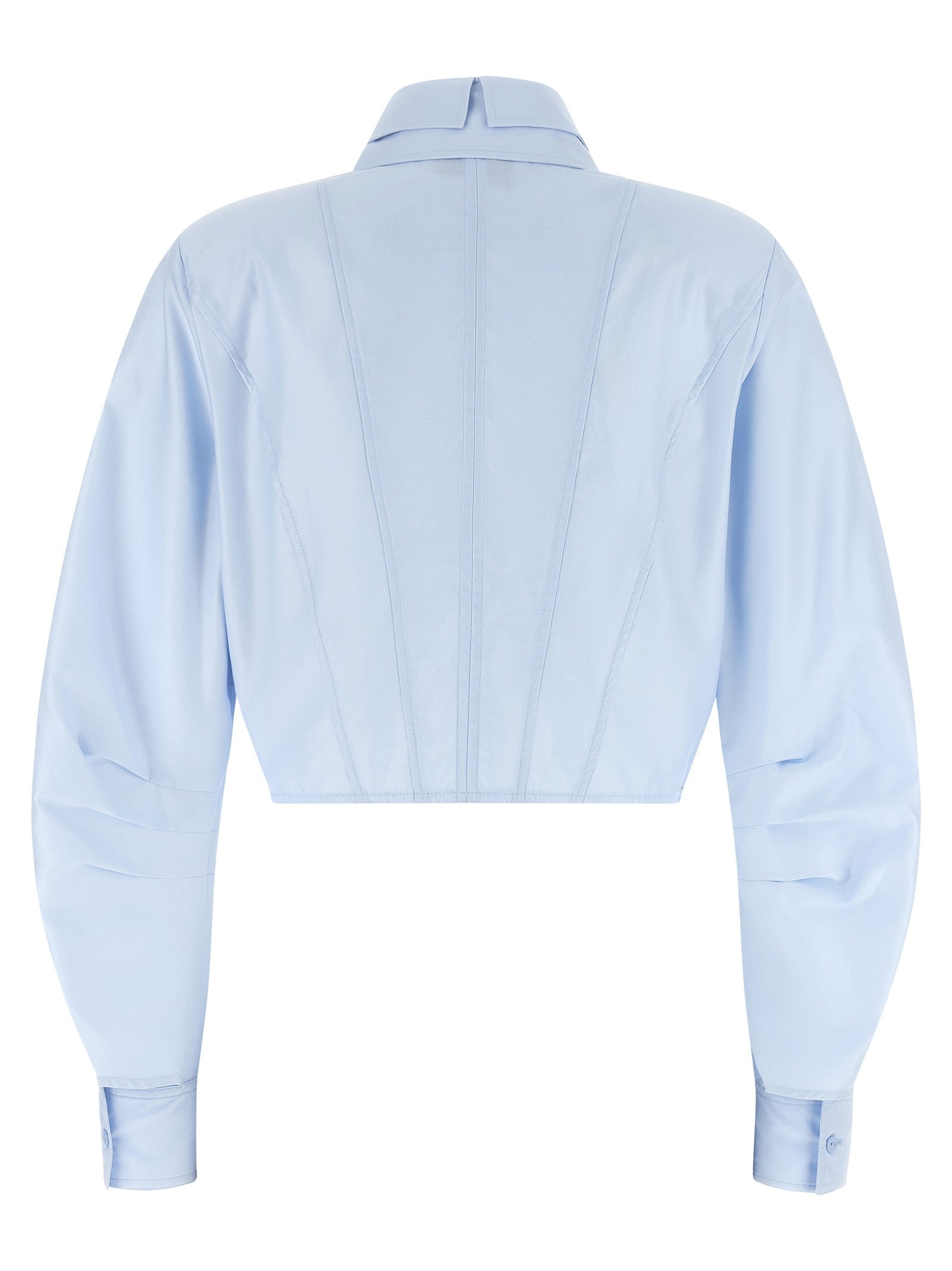 Elisabetta Franchi Cropped Shirt Blue