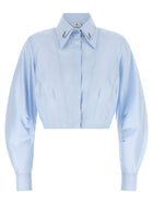 Elisabetta Franchi Cropped Shirt Blue