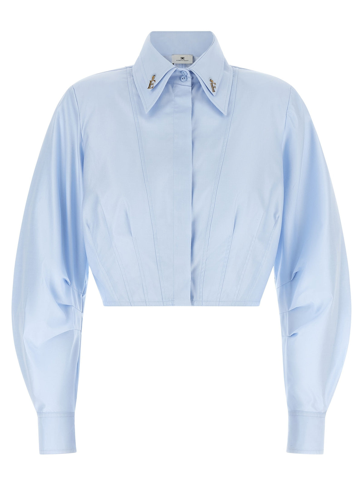 Elisabetta Franchi Cropped Shirt Blue