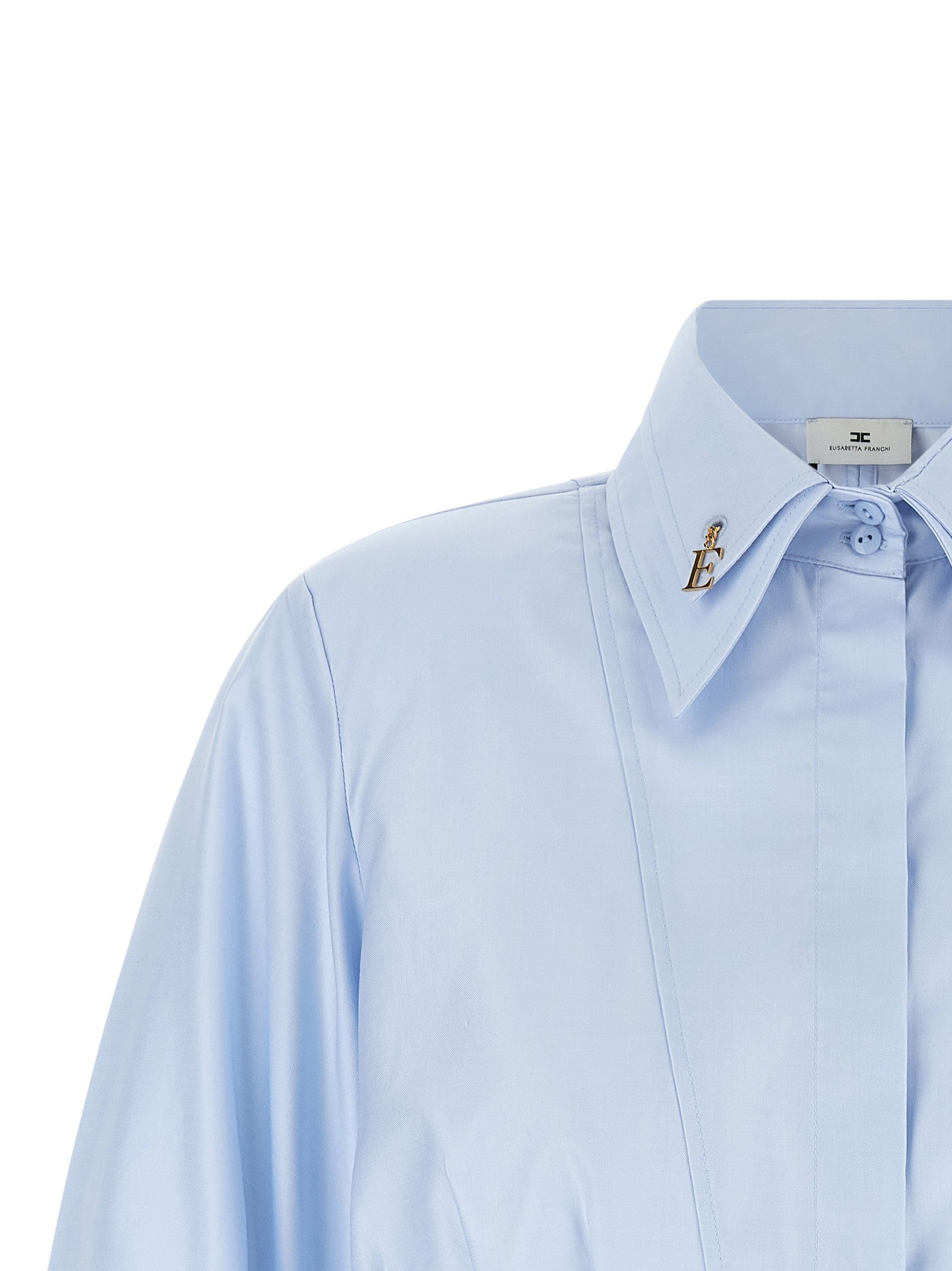 Elisabetta Franchi Cropped Shirt Blue