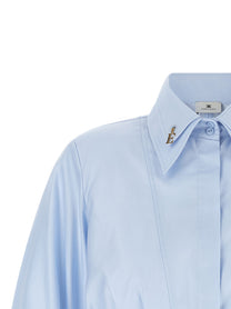 Elisabetta Franchi Cropped Shirt Blue