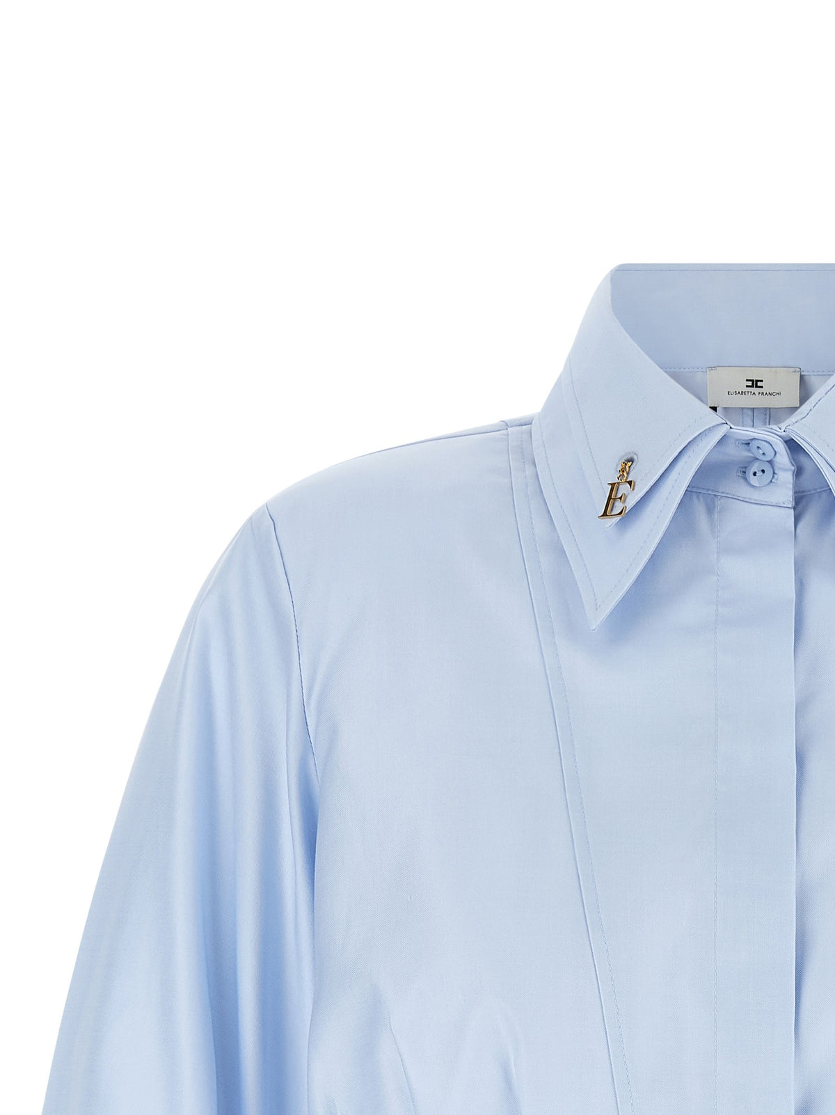Elisabetta Franchi Cropped Shirt Blue, view 3
