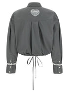 Ganni Cropped Shirt Grey, view 2
