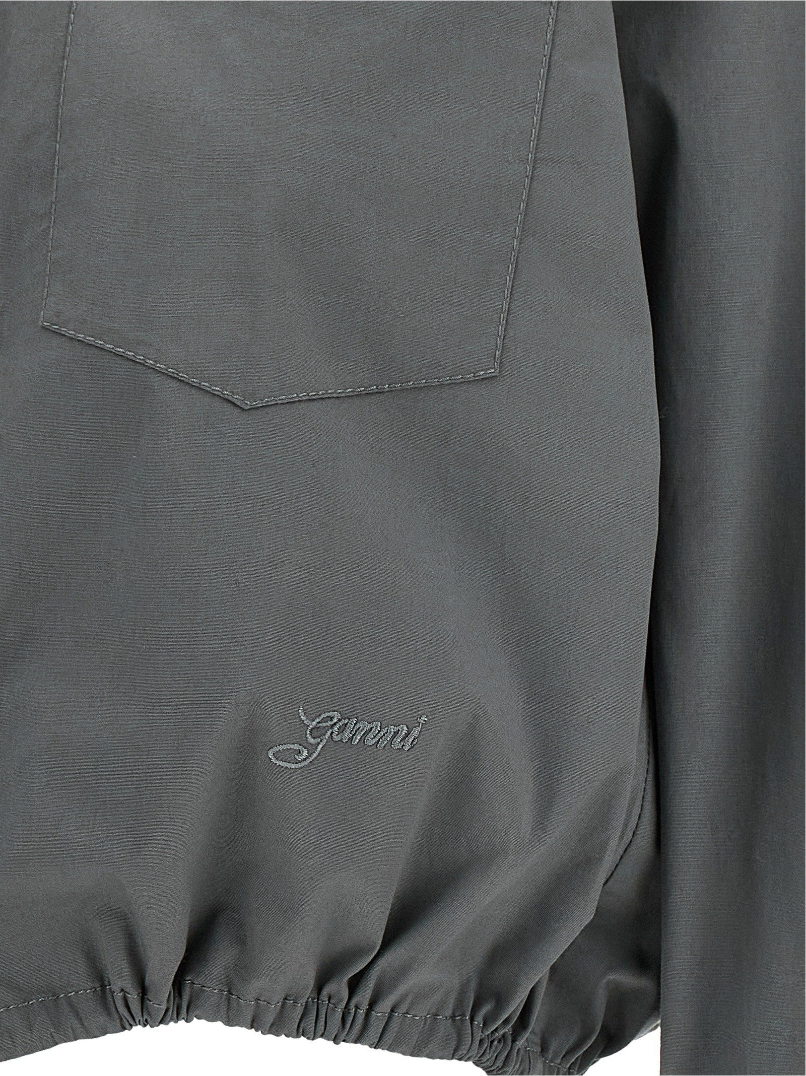 Ganni Cropped Shirt Grey