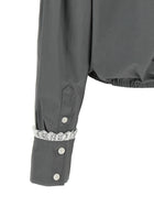 Ganni Cropped Shirt Grey, view 4