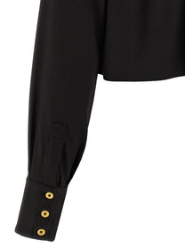 Elisabetta Franchi Cropped Shirt Black