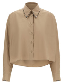 Fabiana Filippi Cropped Shirt Beige