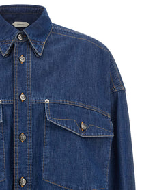 Versace Cropped Shirt Blue