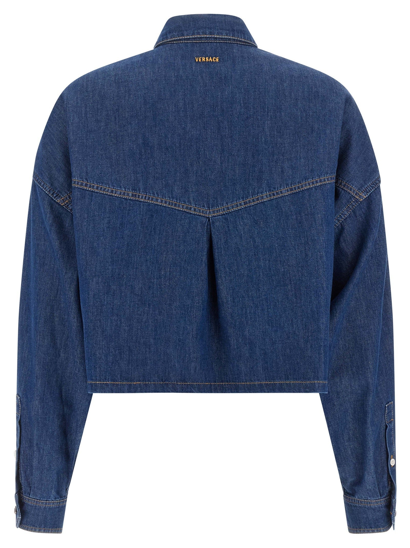 Versace Cropped Shirt Blue