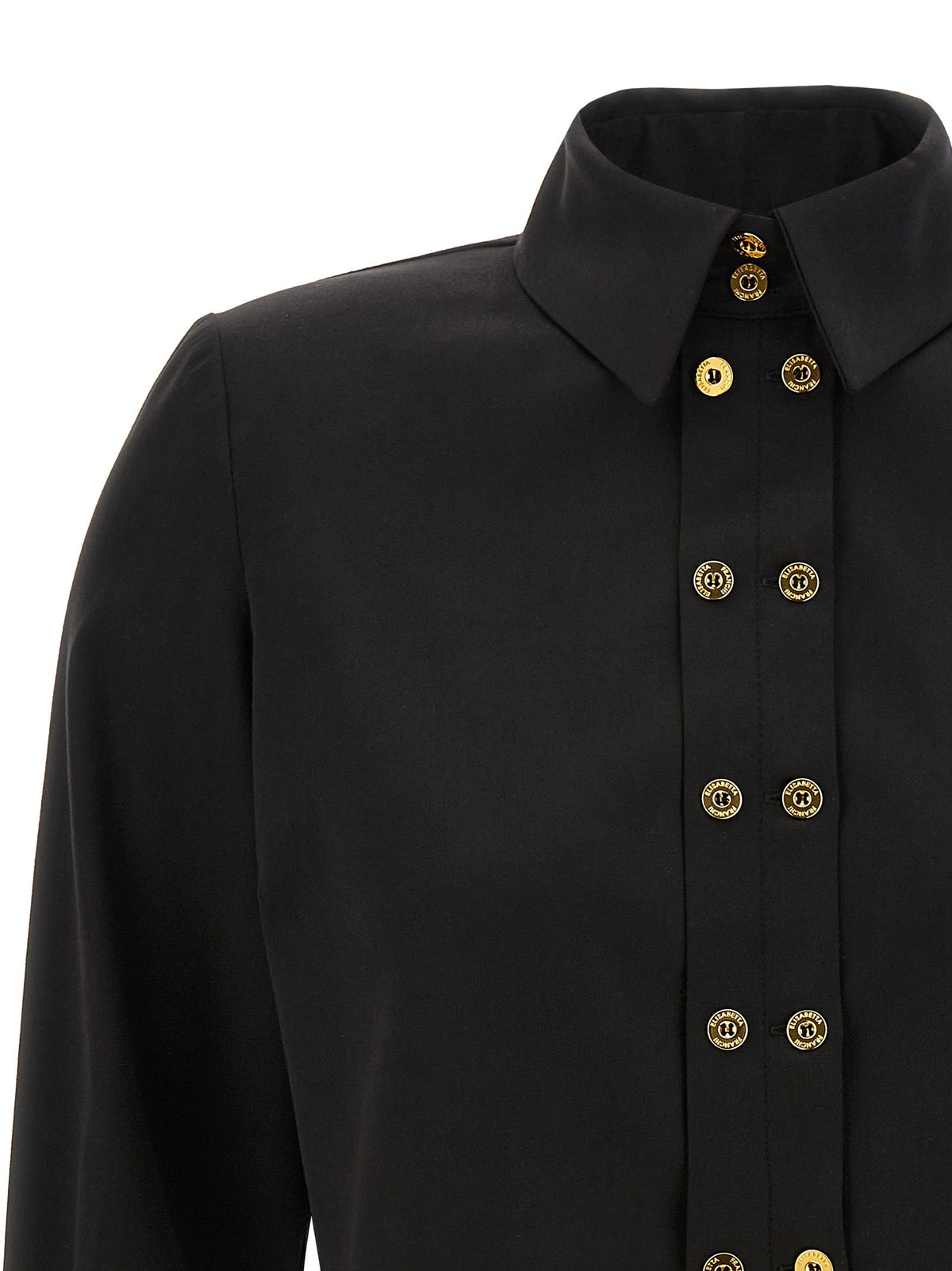 Elisabetta Franchi Cropped Shirt Black