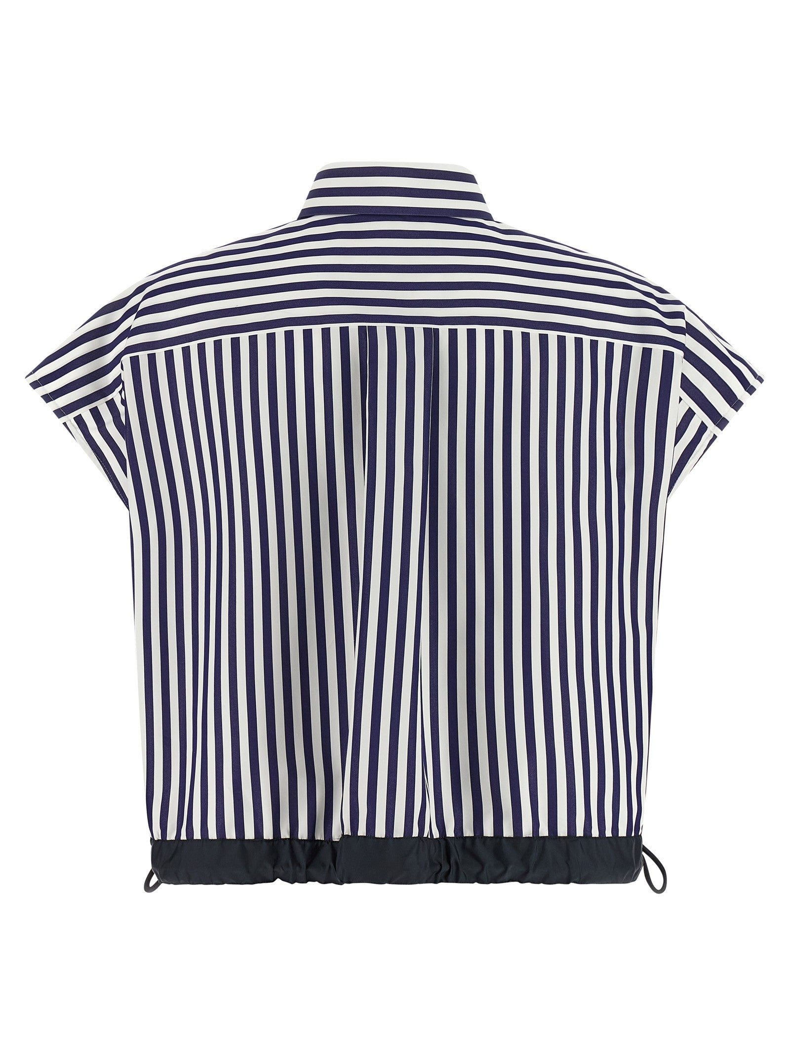 Sacai Cropped Shirt Blue