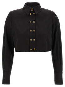 Elisabetta Franchi Cropped Shirt Black