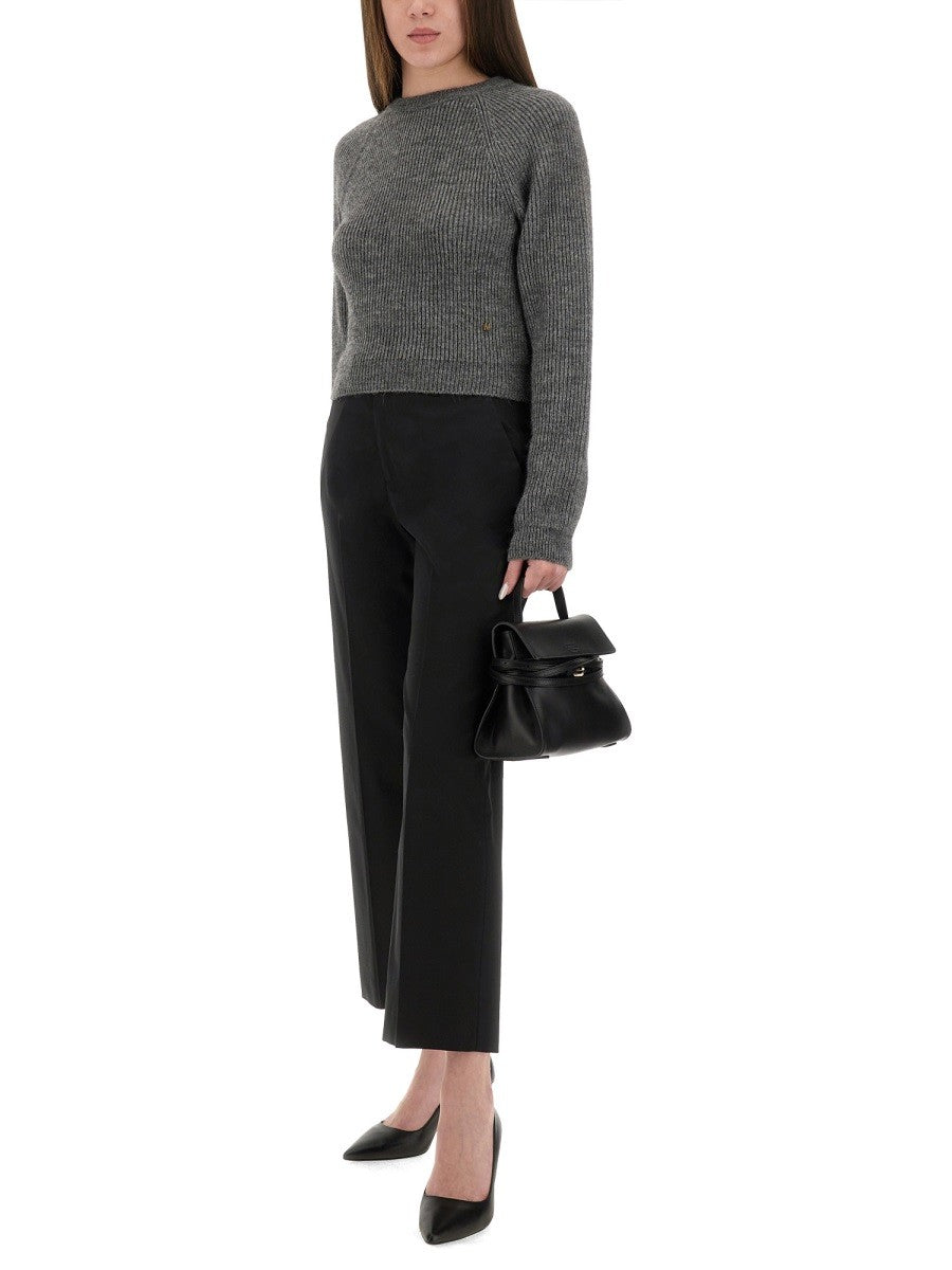 Moschino Women's Cropped Shirt Grey