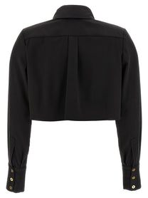Elisabetta Franchi Cropped Shirt Black