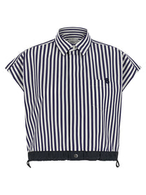 Sacai Cropped Shirt Blue