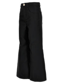 Giambattista Valli Cropped Silk Blend Pants Black