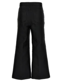 Giambattista Valli Cropped Silk Blend Pants Black
