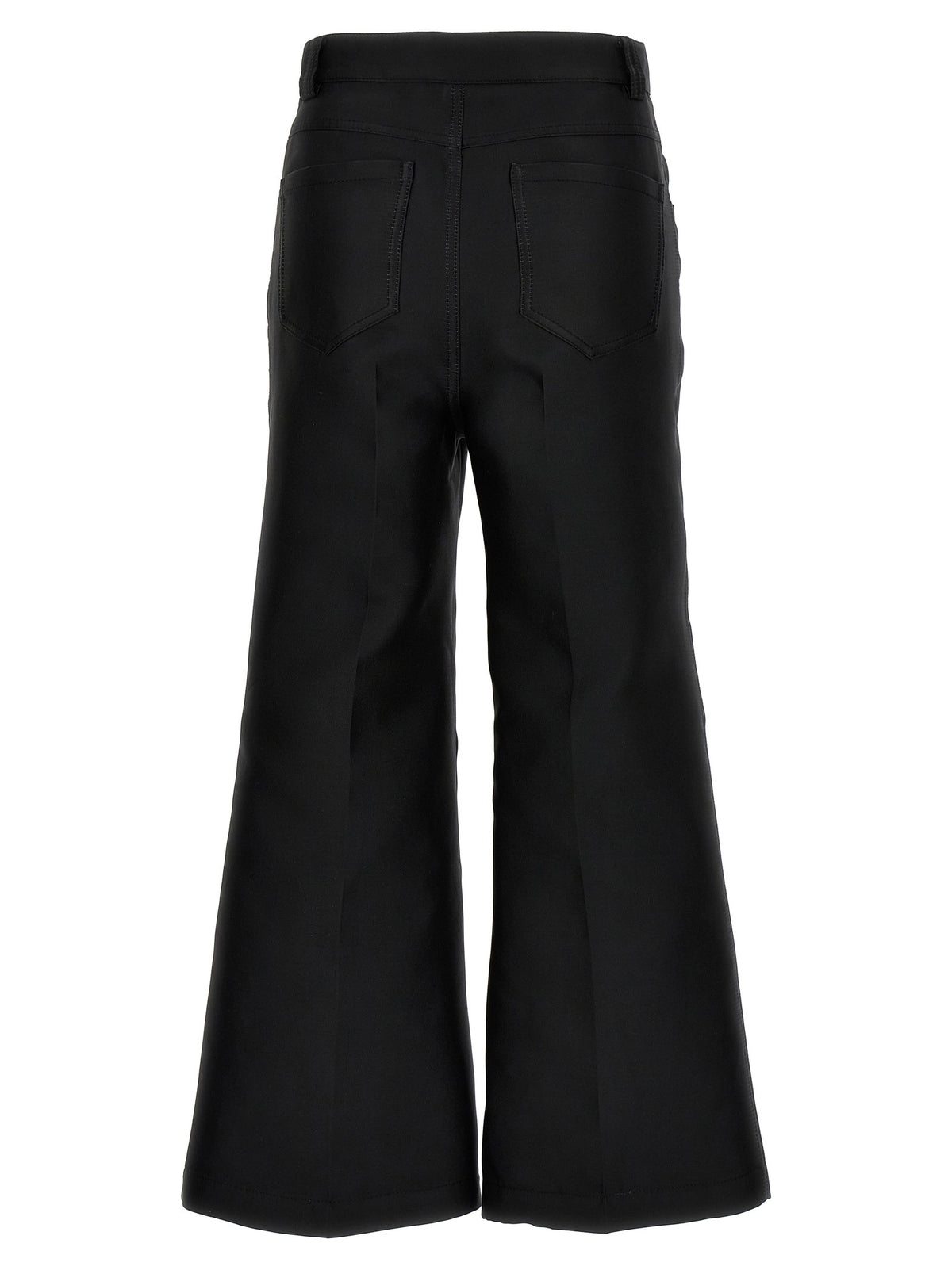 Giambattista Valli Cropped Silk Blend Pants Black, view 2