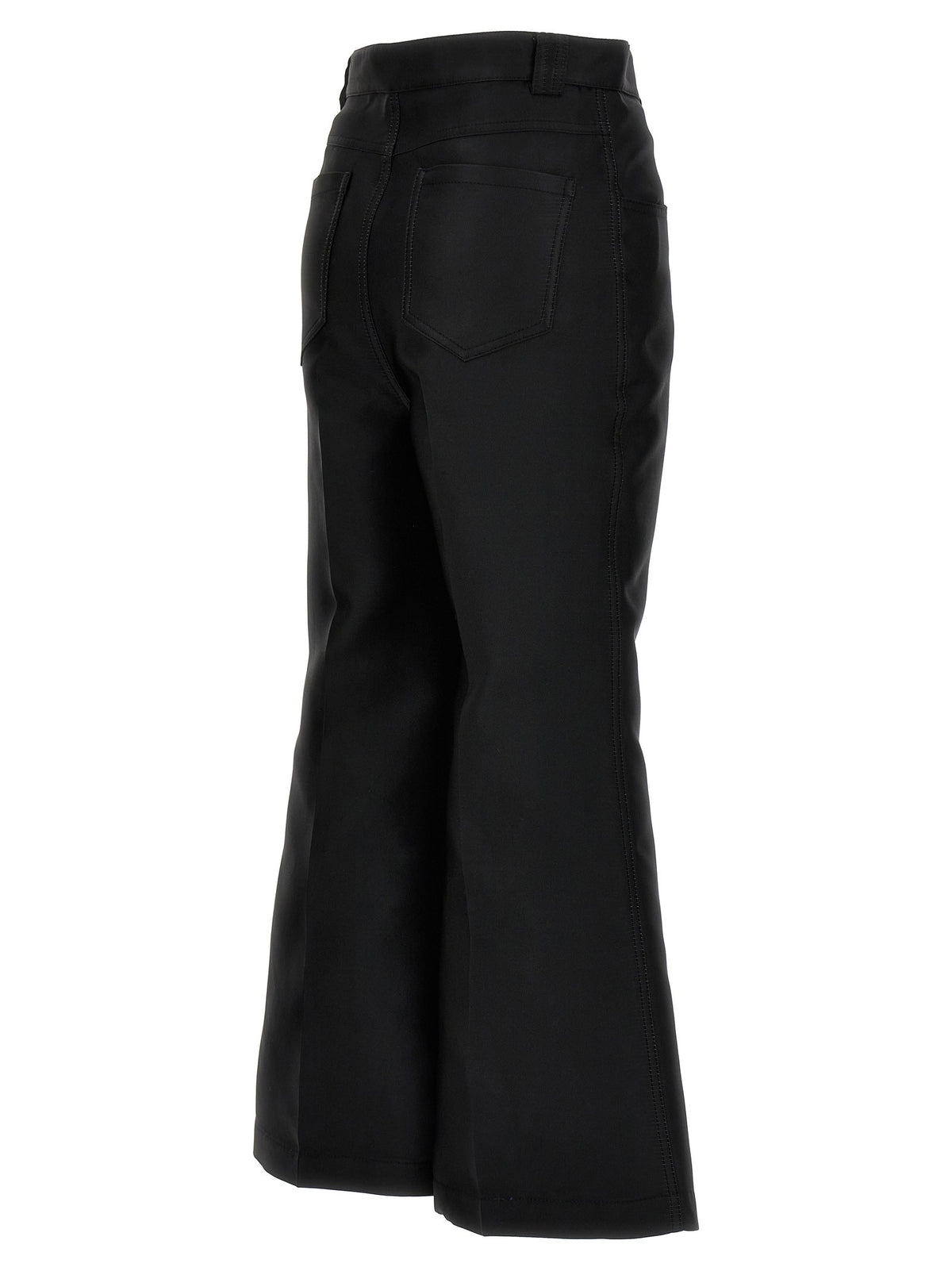 Giambattista Valli Cropped Silk Blend Pants Black, view 4