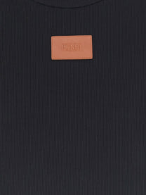 Fendi Women's Cropped Stretch Cotton Shirt Black