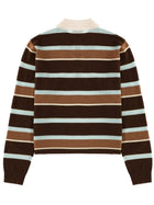 Guest In Residence Women's Cropped Stripe Rugby Polo Shirt Multicolor, view 2