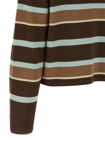 Guest In Residence Cropped Stripe Rugby Sweater Gold