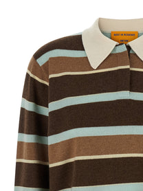 Guest In Residence Cropped Stripe Rugby Sweater Gold