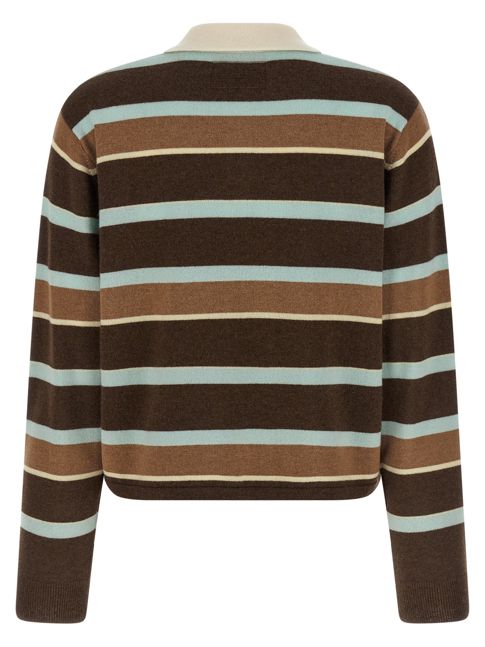 Guest In Residence Cropped Stripe Rugby Sweater Gold