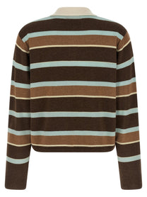 Guest In Residence Cropped Stripe Rugby Sweater Gold