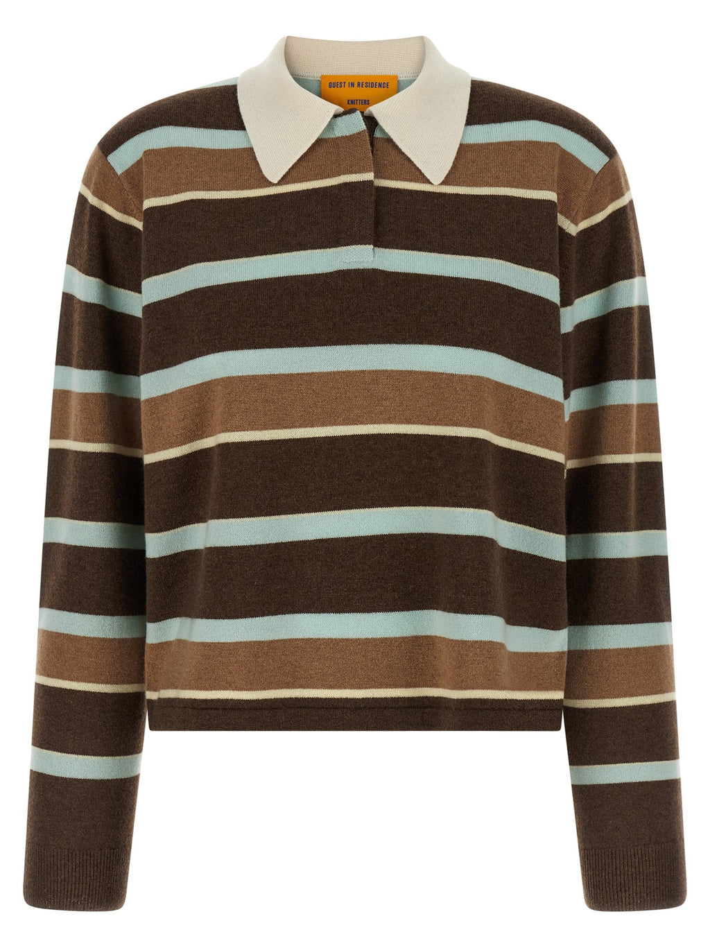 Guest In Residence Cropped Stripe Rugby Sweater Gold