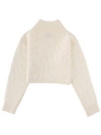 Boss Women's Cropped Sweater White