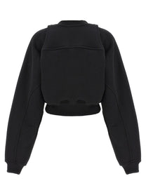 Off-White Cropped Sweatshirt White