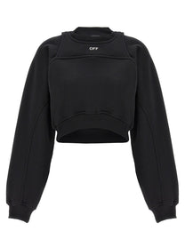 Off-White Cropped Sweatshirt White