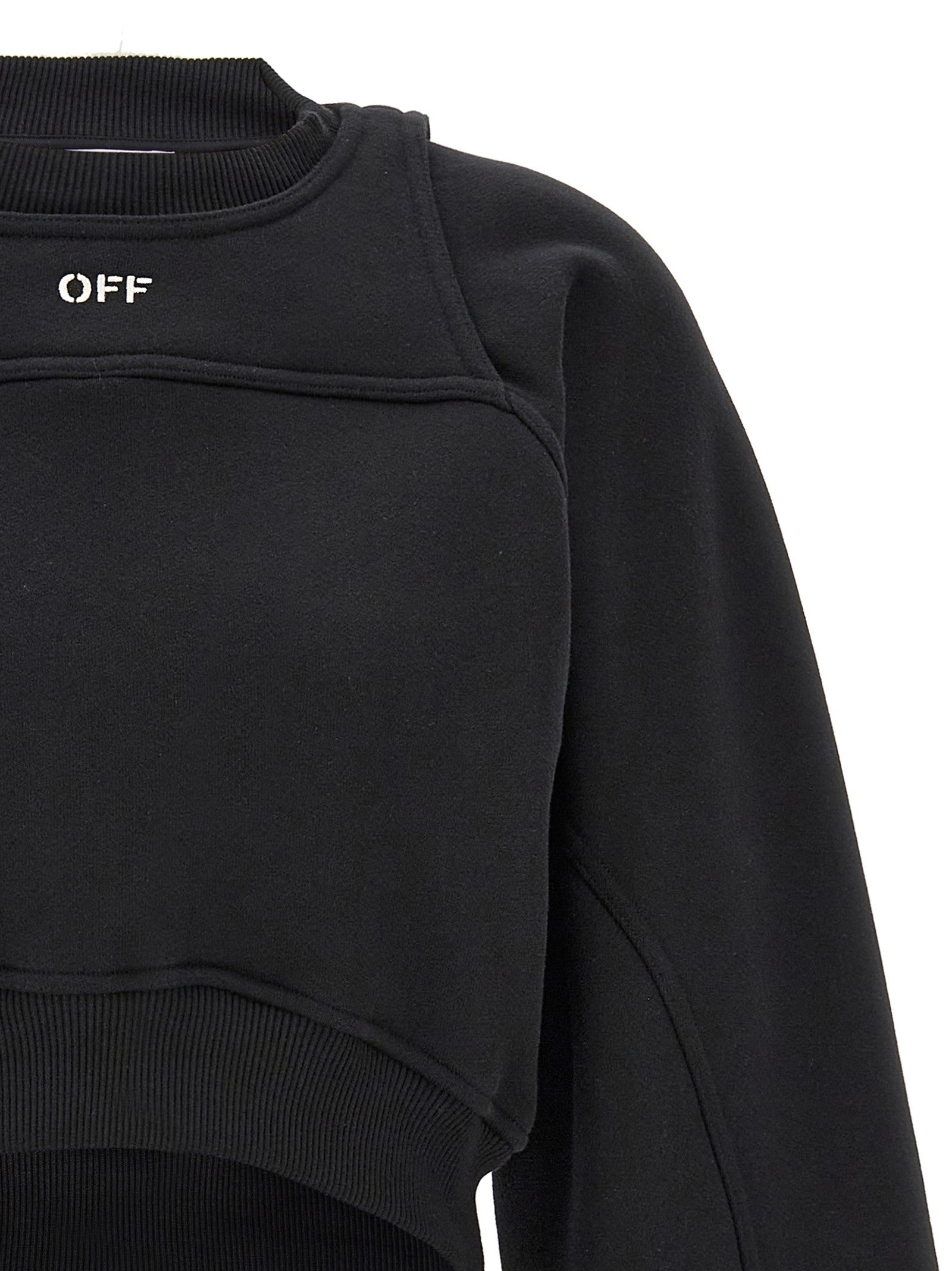 Off-White Cropped Sweatshirt White