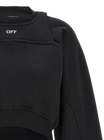 Off-White Cropped Sweatshirt White