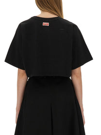 Kenzo Women's Cropped Shirt Futura Black