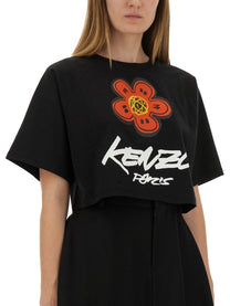 Kenzo Women's Cropped Shirt Futura Black